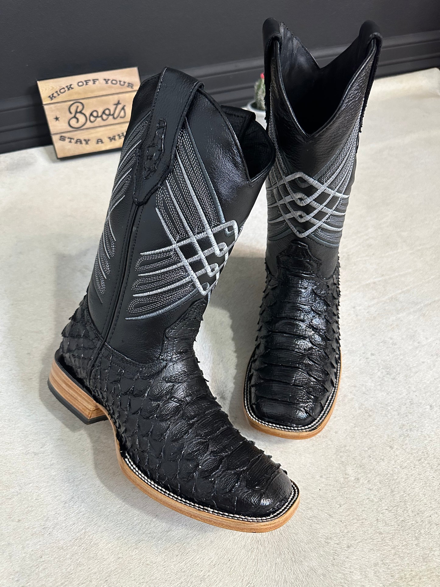 Adam Black Python Men Cowboy Boots