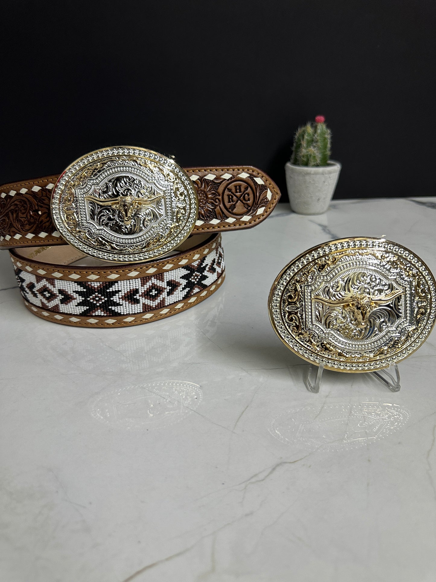 Hereford Long Horn Belt Buckle