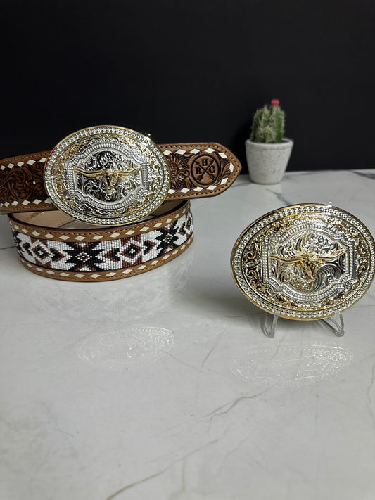 Hereford Long Horn Belt Buckle