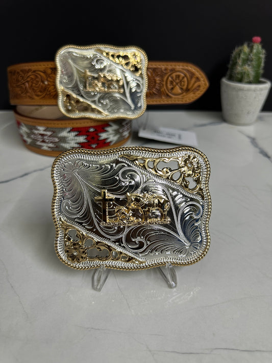 Highland Praying Cowboy Belt Buckle