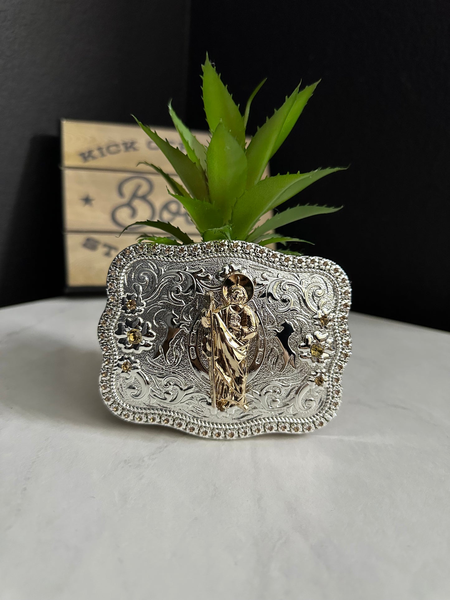 Brahman San Judas Tadeo Belt Buckle