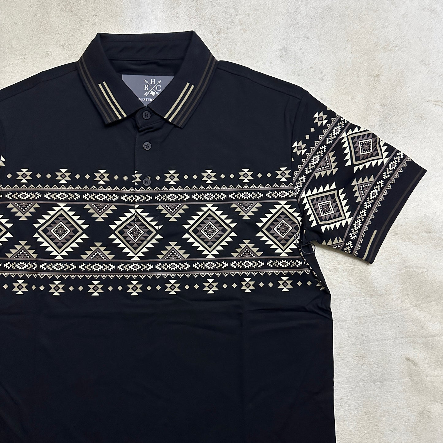 Hudson Modern Fit Stretch Cotton Aztec Polo