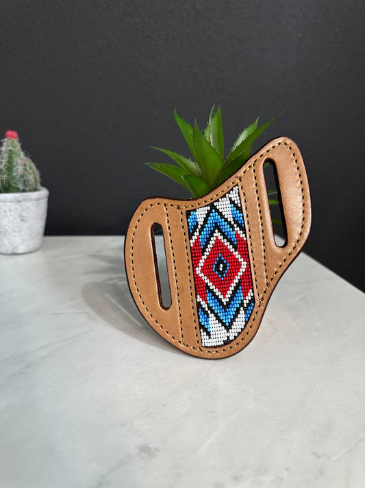 Beaded Leather Knife Sheath-2020