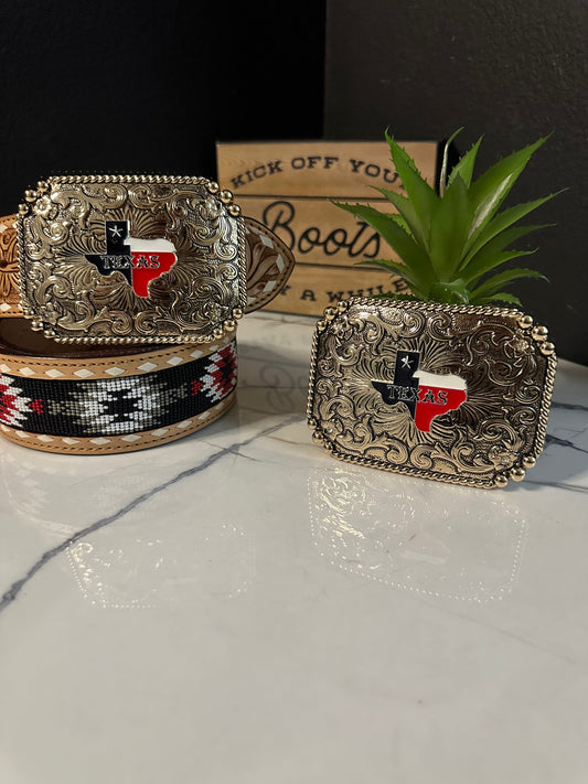 SJ- Texas Logo Belt Buckle
