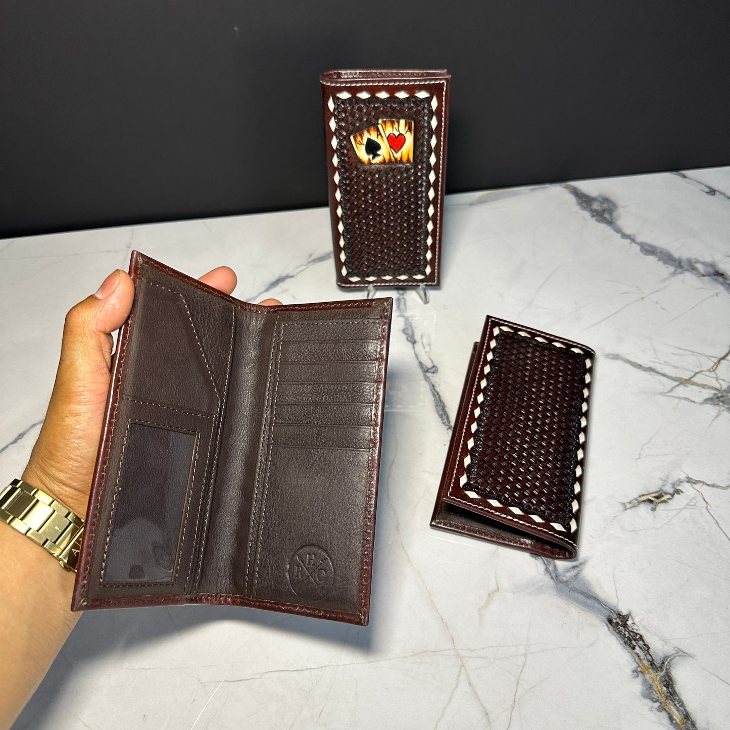 Ace Heart Brown Men Rodeo Wallet