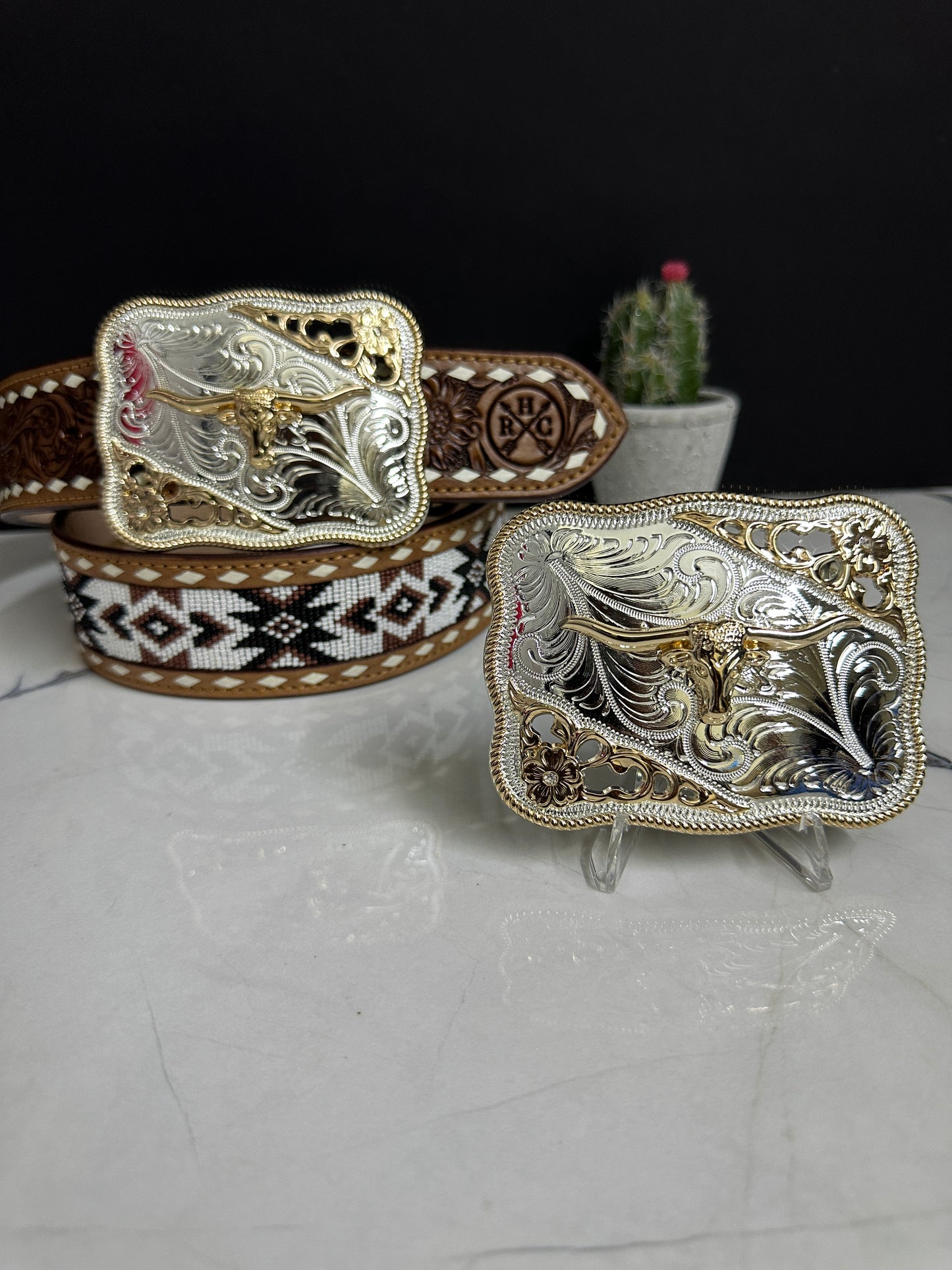 Highland Long Horn Belt Buckle