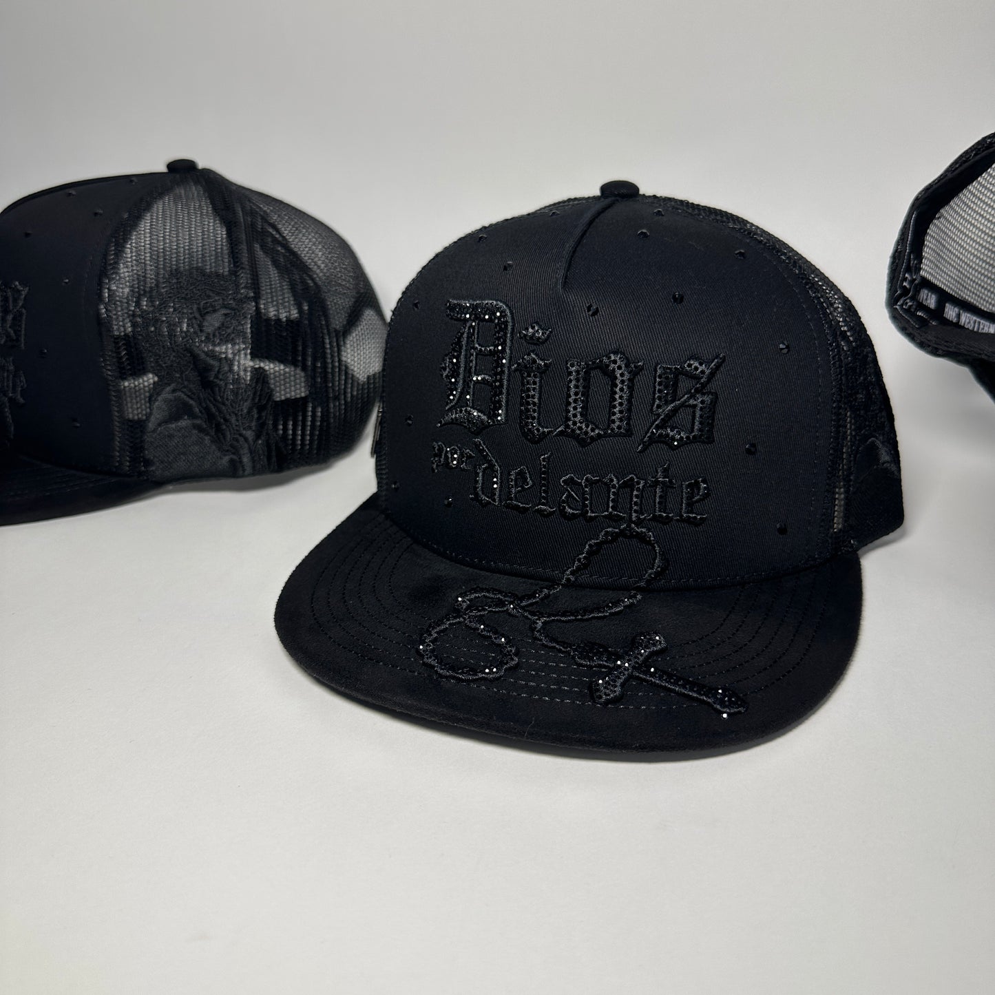 Dios Por Delante RHC Black Midnight Rosary Flat Bill SnapBack