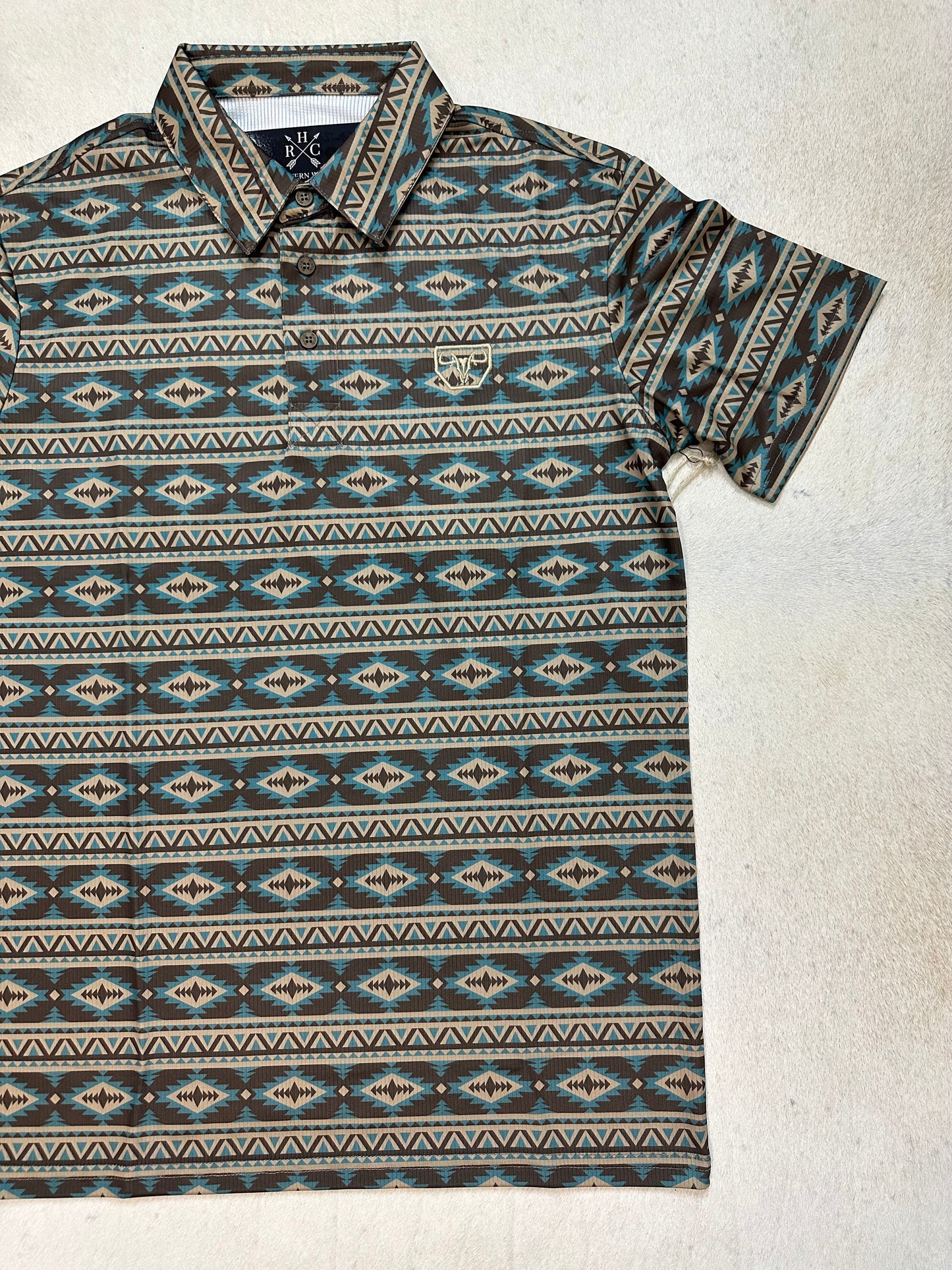 Heather Dry Fit Aztec Polo 10171