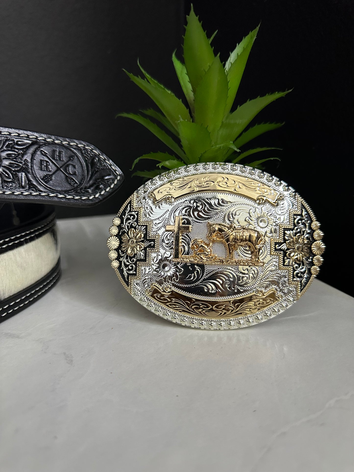 Mason Praying Cowboy Belt Buckle