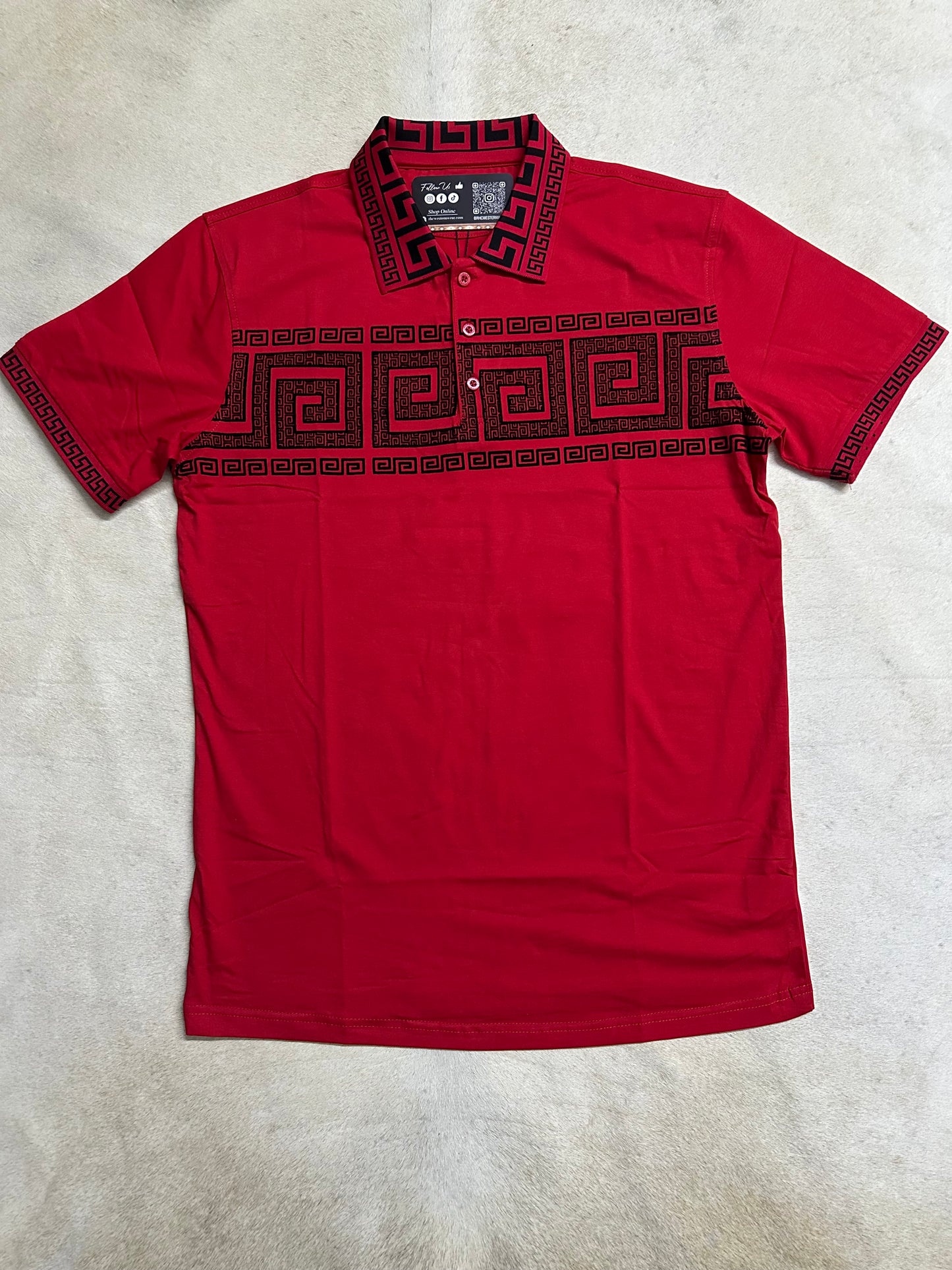 Red Flocking Polo-2426
