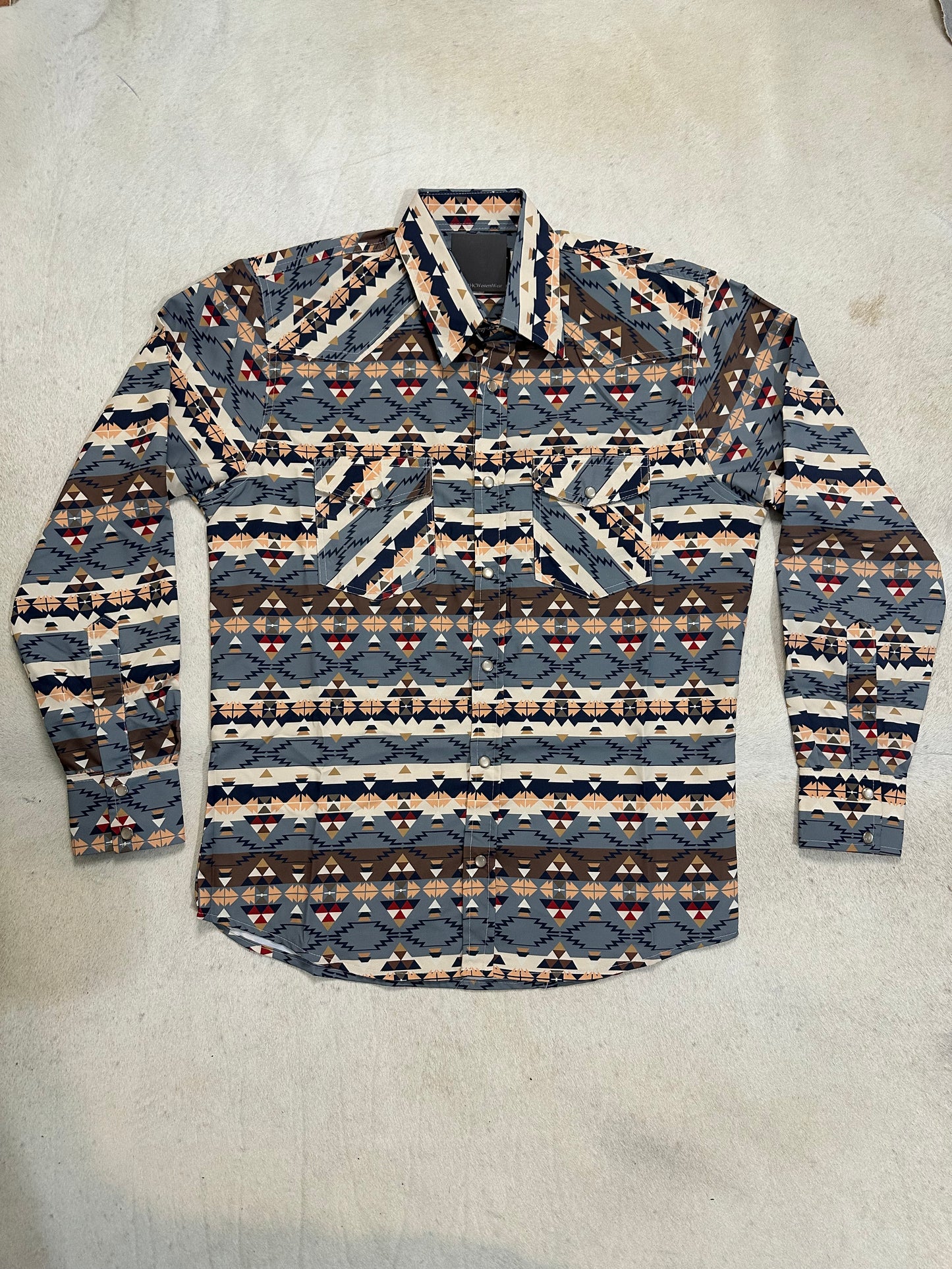 Blue Aztec L/S