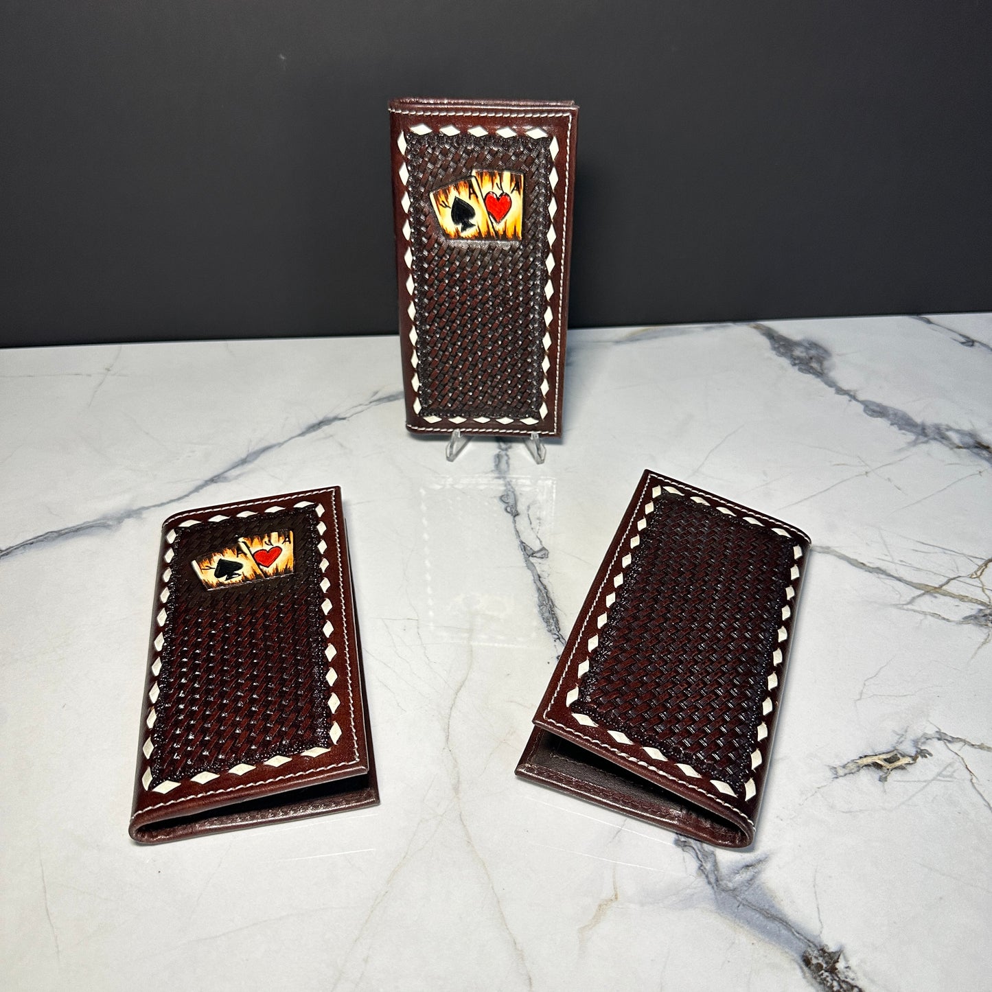 Ace Heart Brown Men Rodeo Wallet