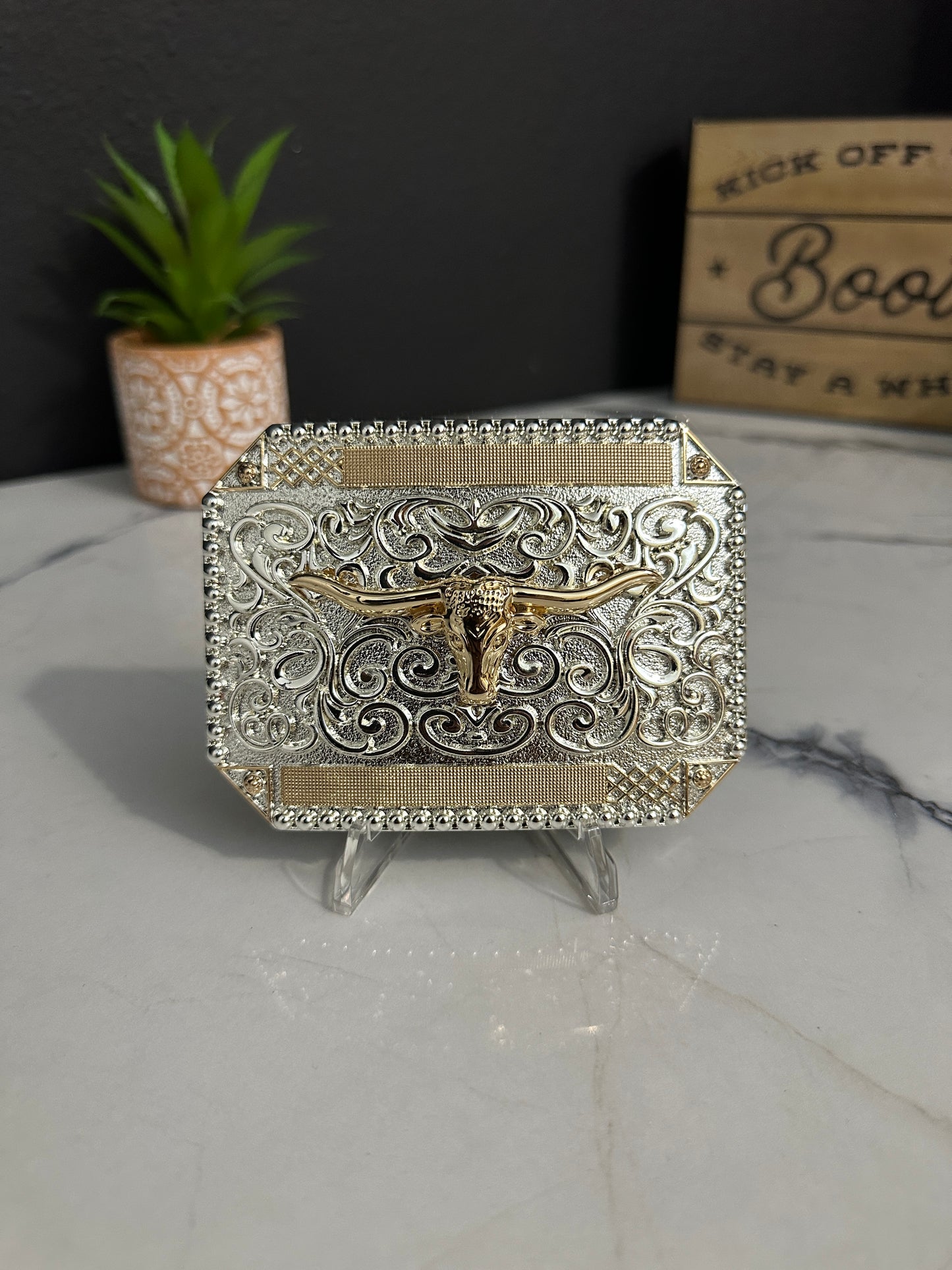 Holstein LongHorn Belt Buckle