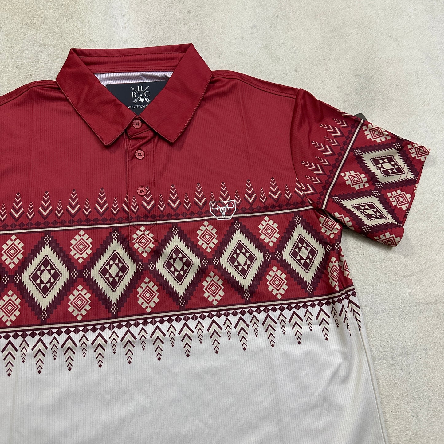 Henry Modern Fit Performance Fabric Aztec Polo