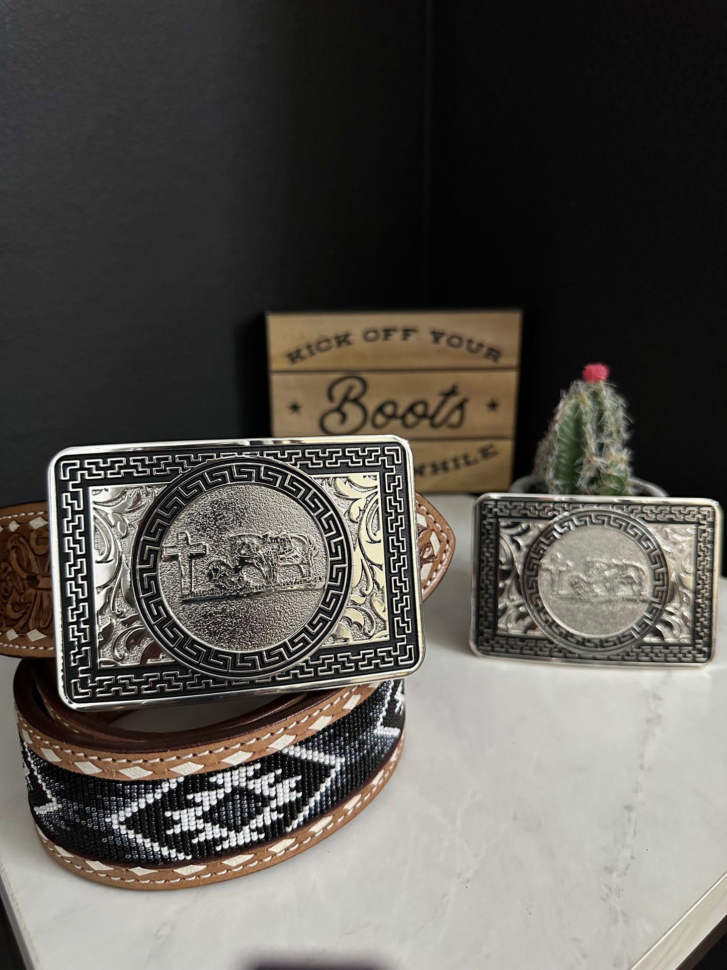 S/B Praying Cowboy Belt Buckle