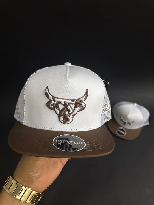 Lost Calf Brown 2 Tone Cow Print Snapback