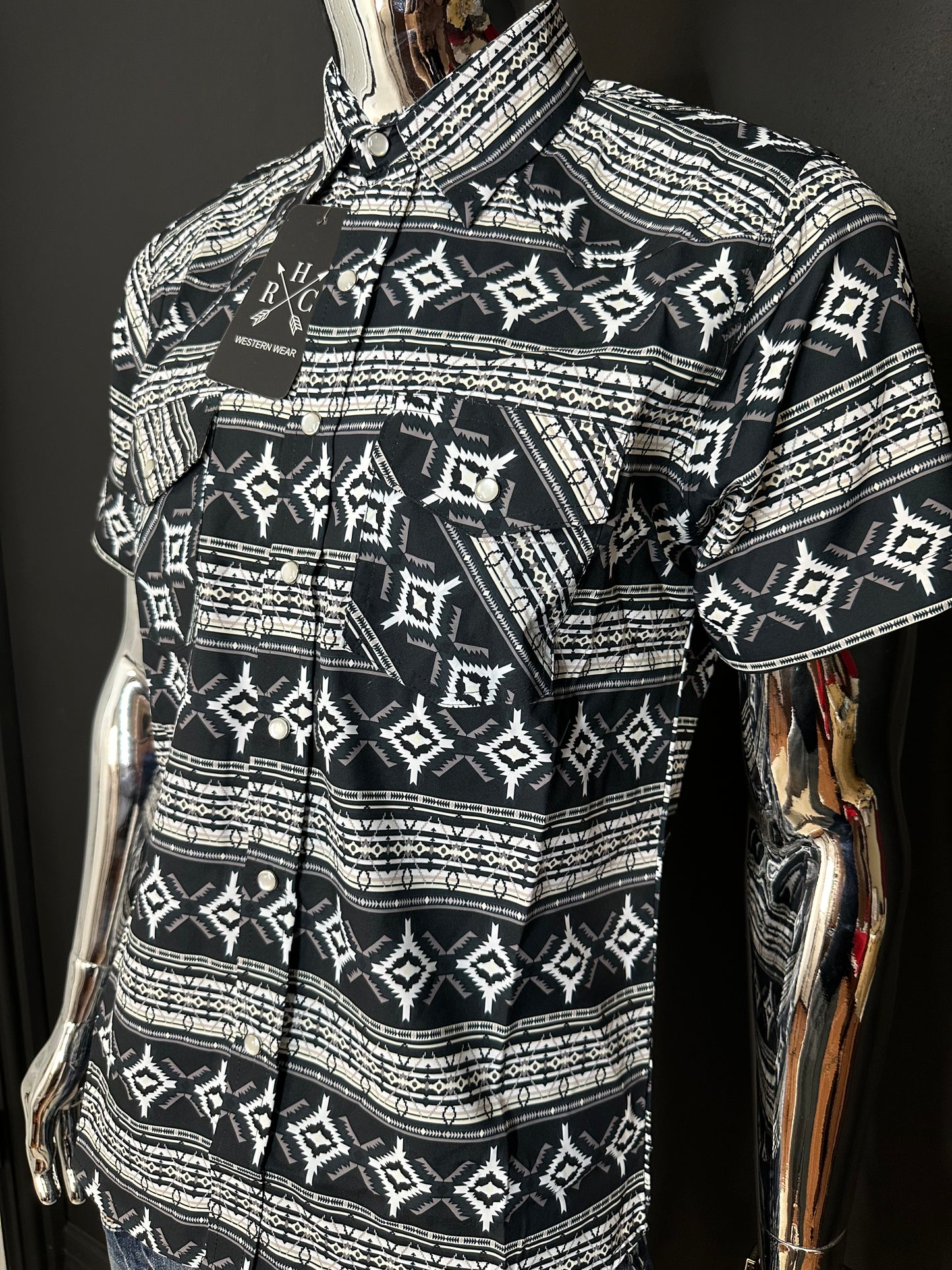 Austin Retro Aztec Snap Short Sleeve