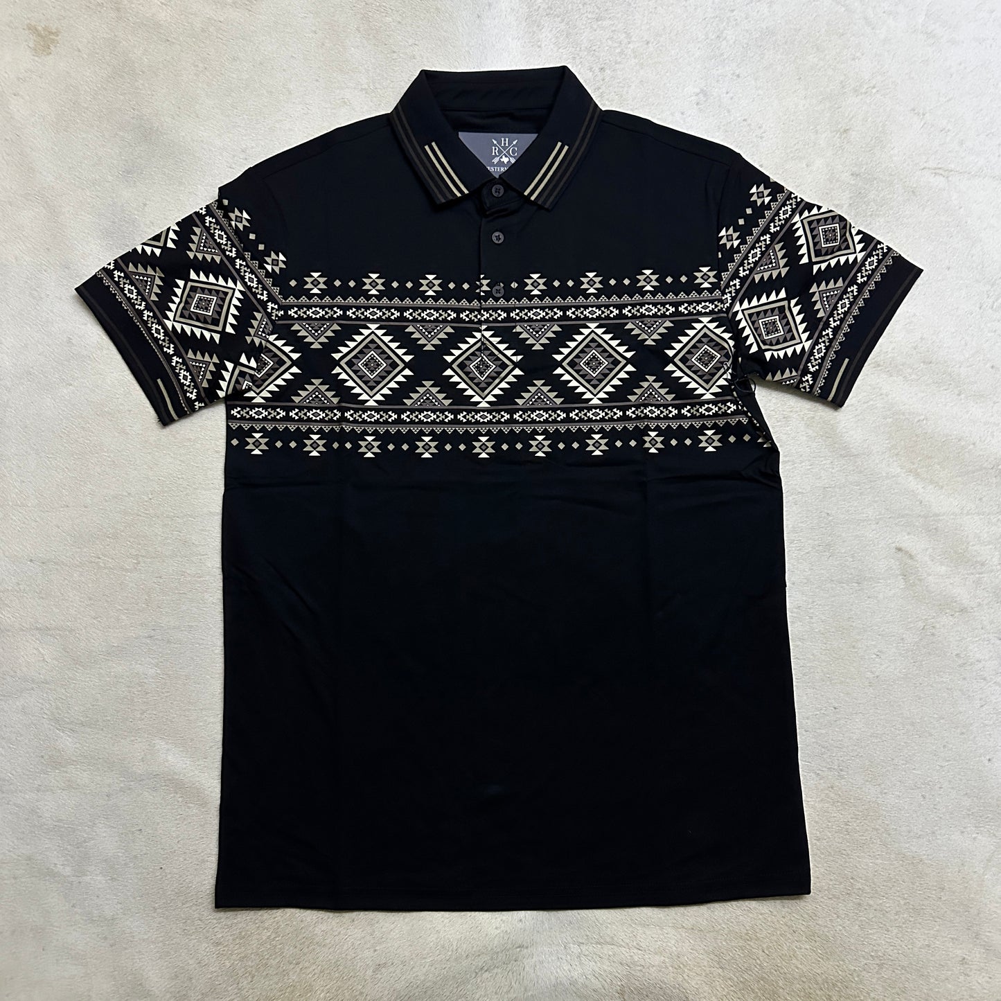 Hudson Modern Fit Stretch Cotton Aztec Polo