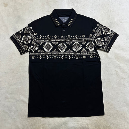 Hudson Modern Fit Stretch Cotton Aztec Polo