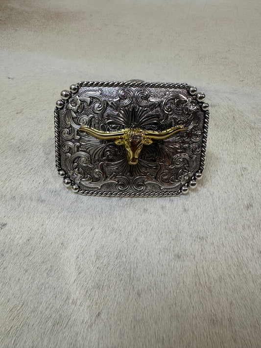 Classic Long Horn Belt Buckle