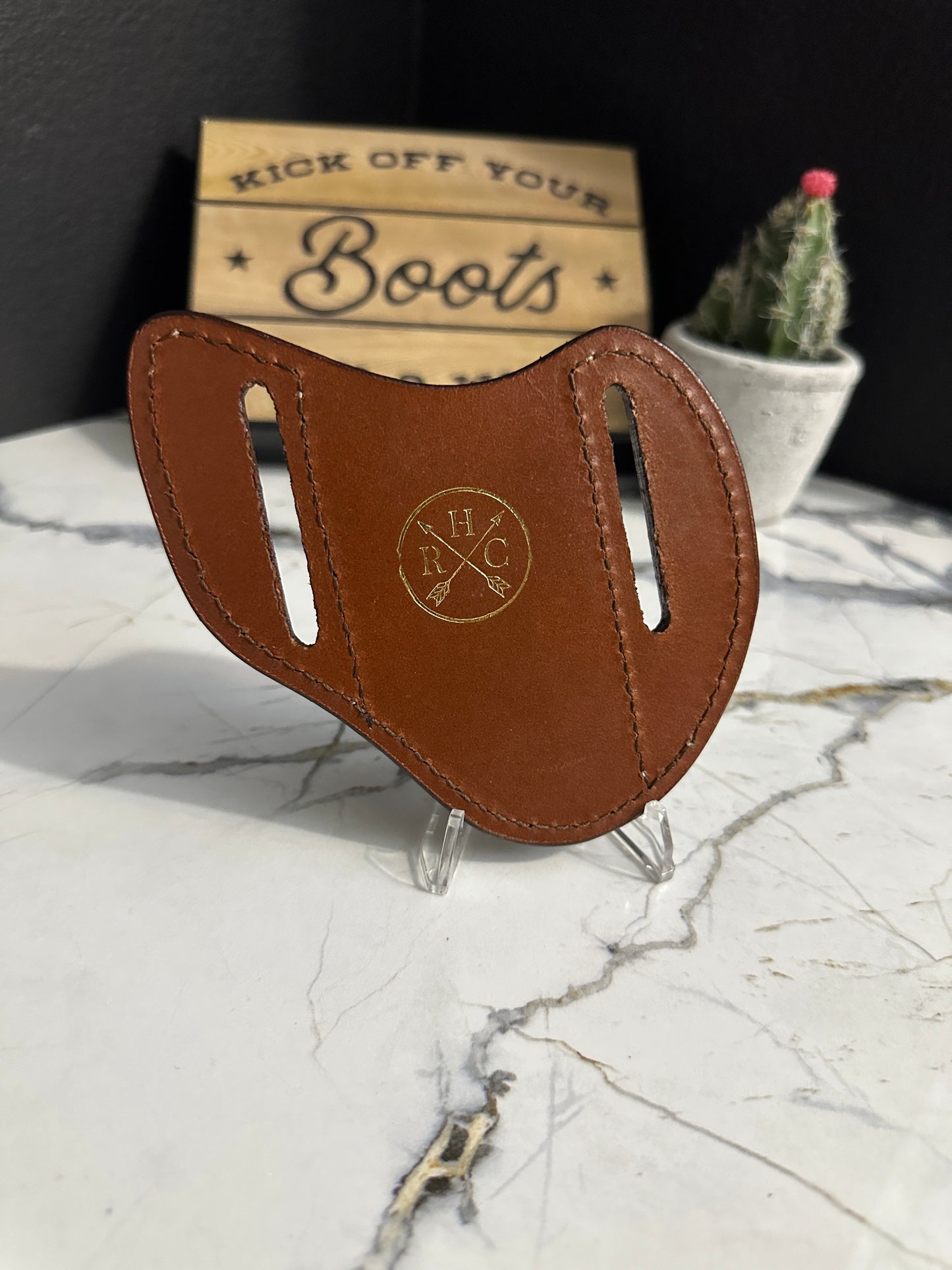 Ace Heart Leather Tooled KSheath